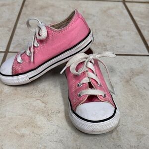 Converse Pink Kids Canvas Sneakers
